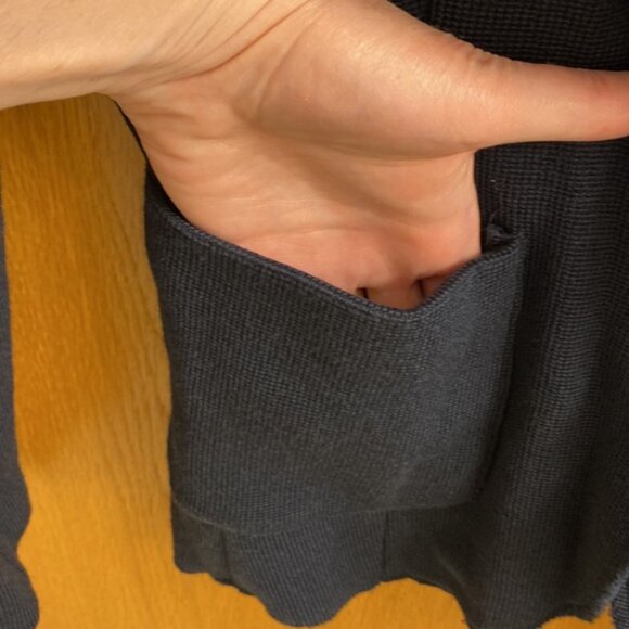 Rag and Bone Bromley Merino Wool Blazer Women’s Medium Navy Blue Knit Jacket - Picture 5 of 11